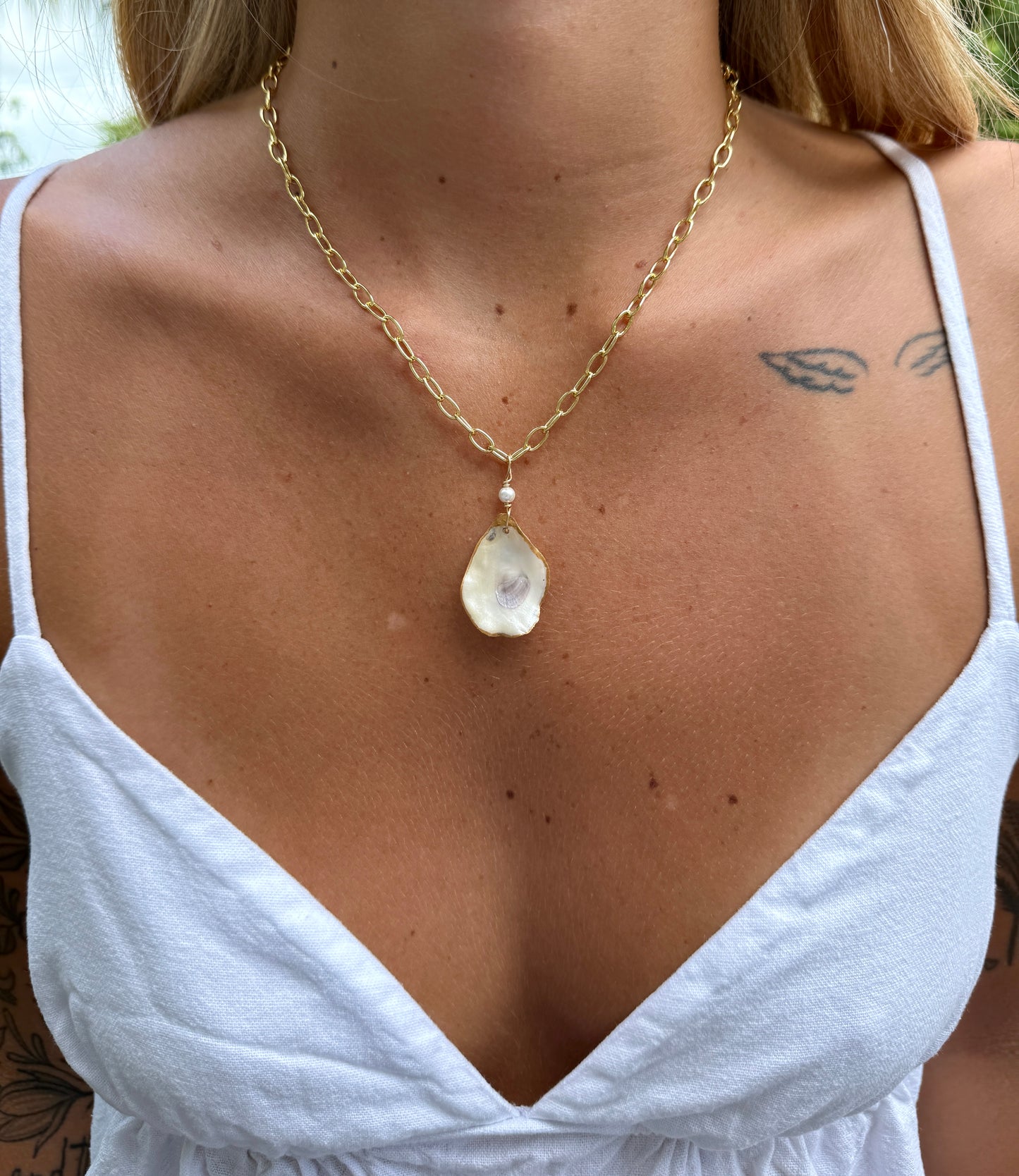 Seashore Oyster Necklace