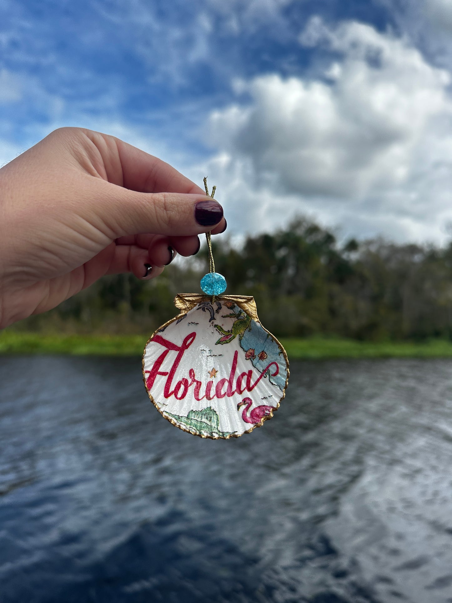 Florida Scallop Shell Ornament