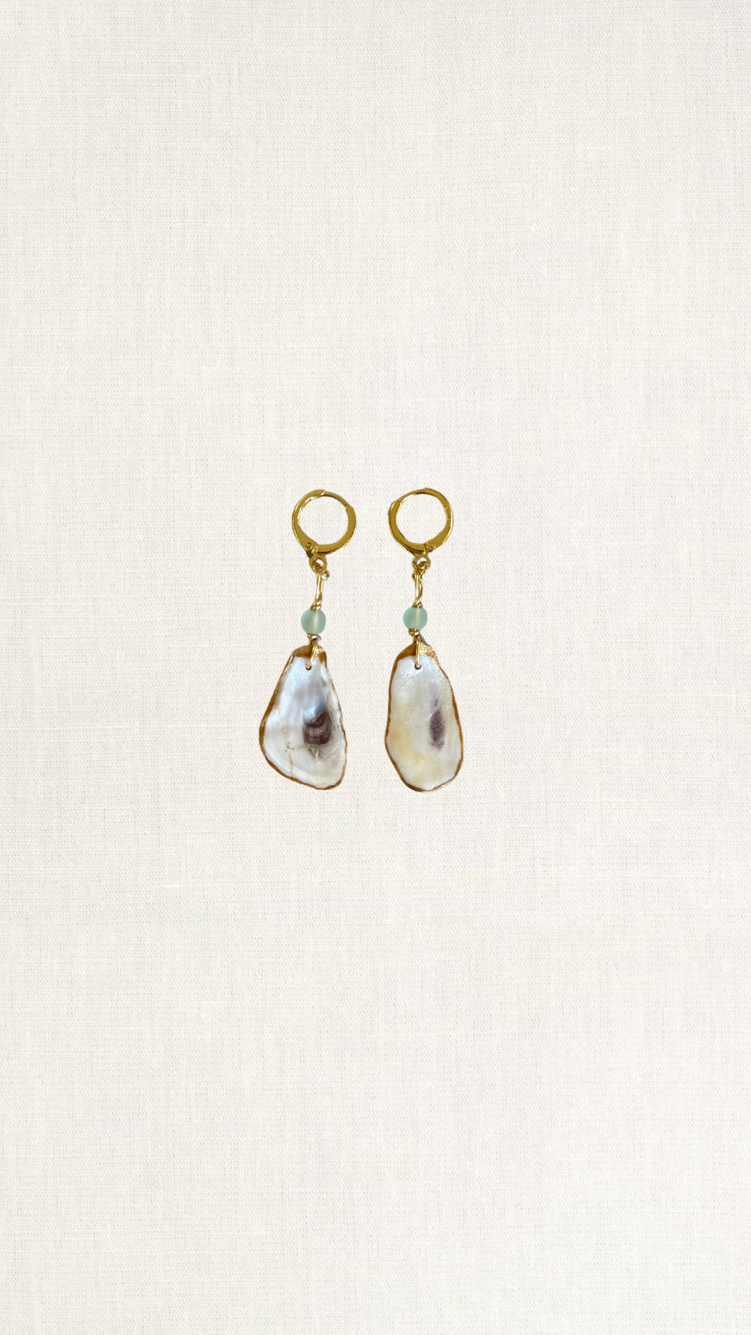 Sea Mist Oyster Earrings