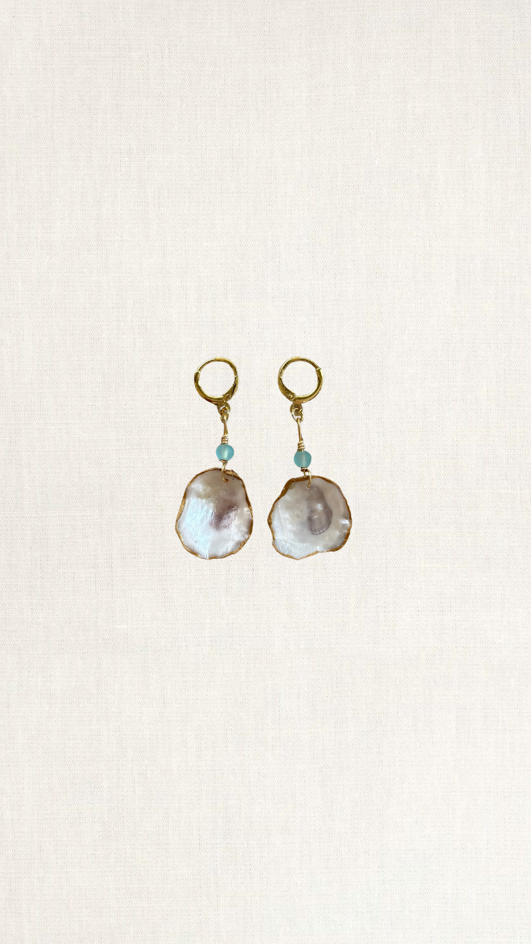 Blue Lagoon Oyster Earrings