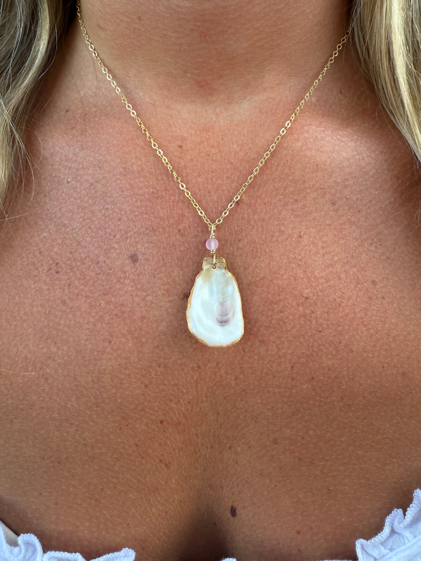 Amethyst Oyster Necklace
