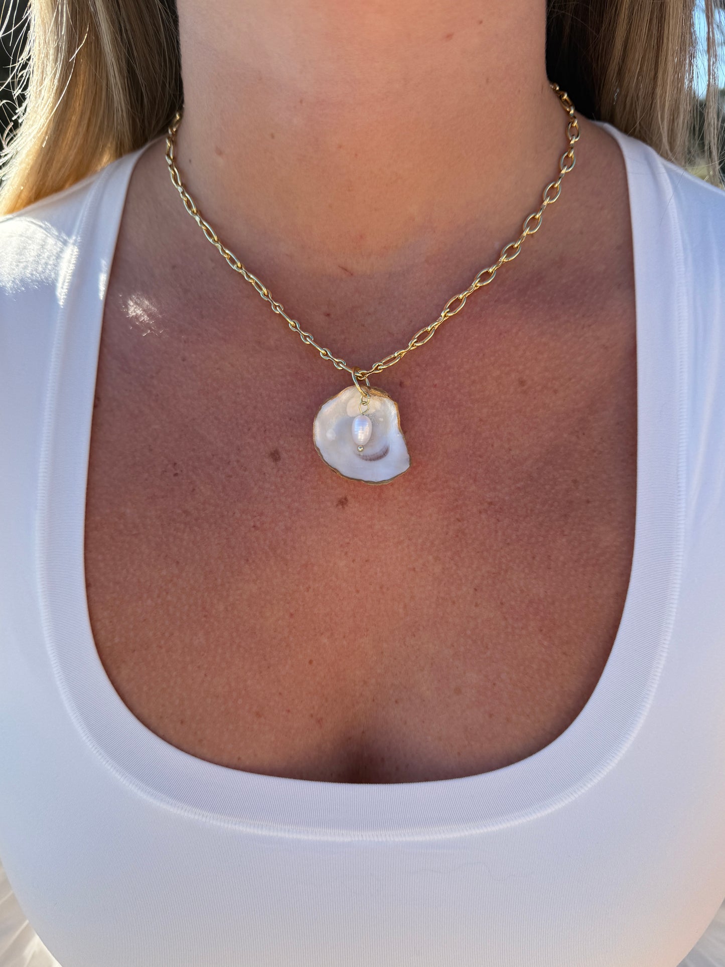 Seashore Oyster Necklace