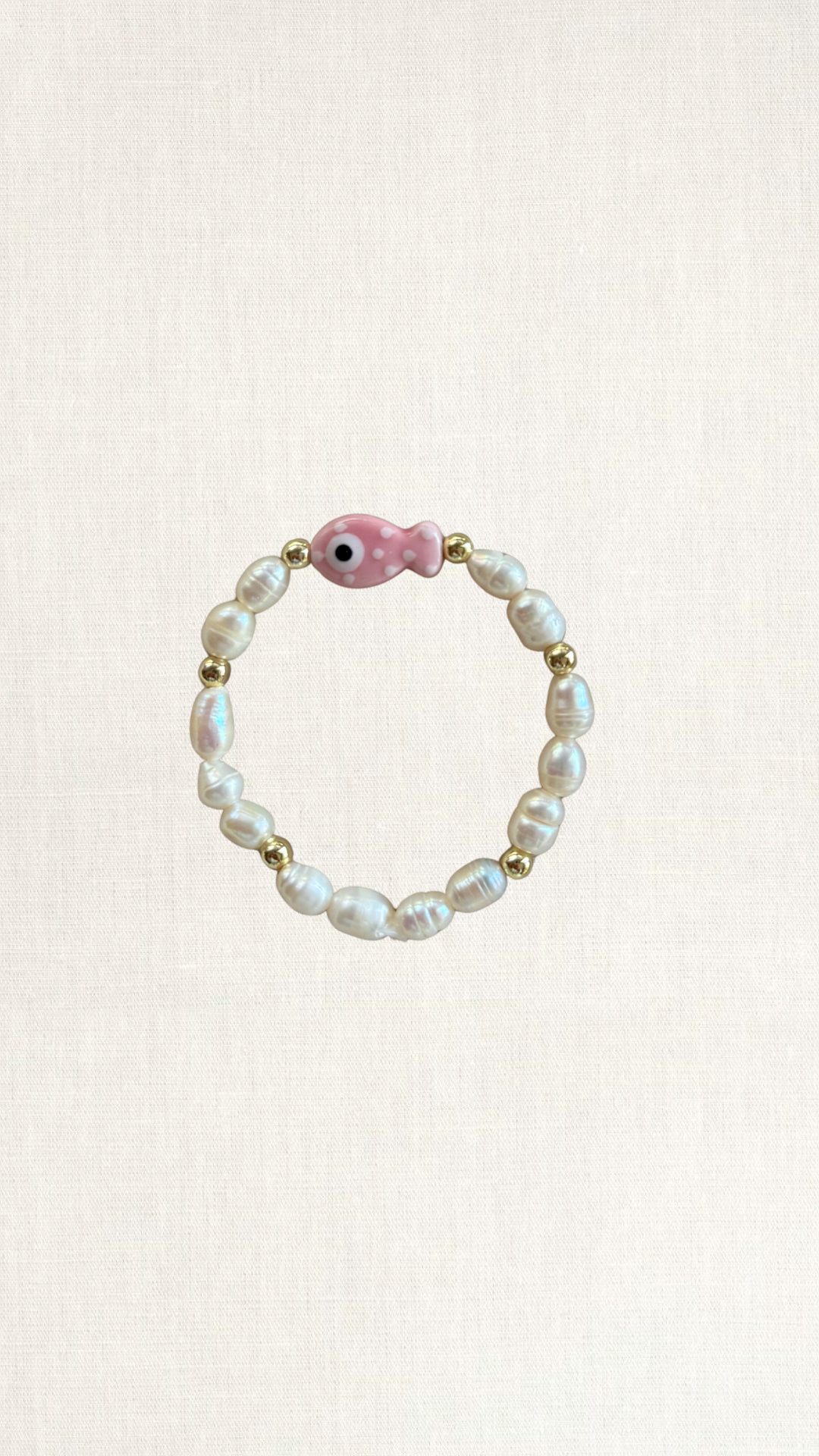 Pink Polka Dot Fish Bracelet