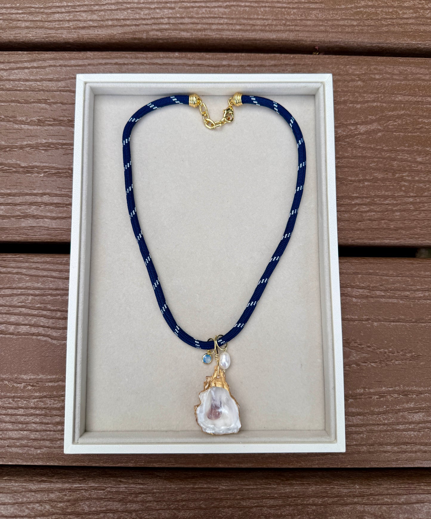 Navy Cord Necklace