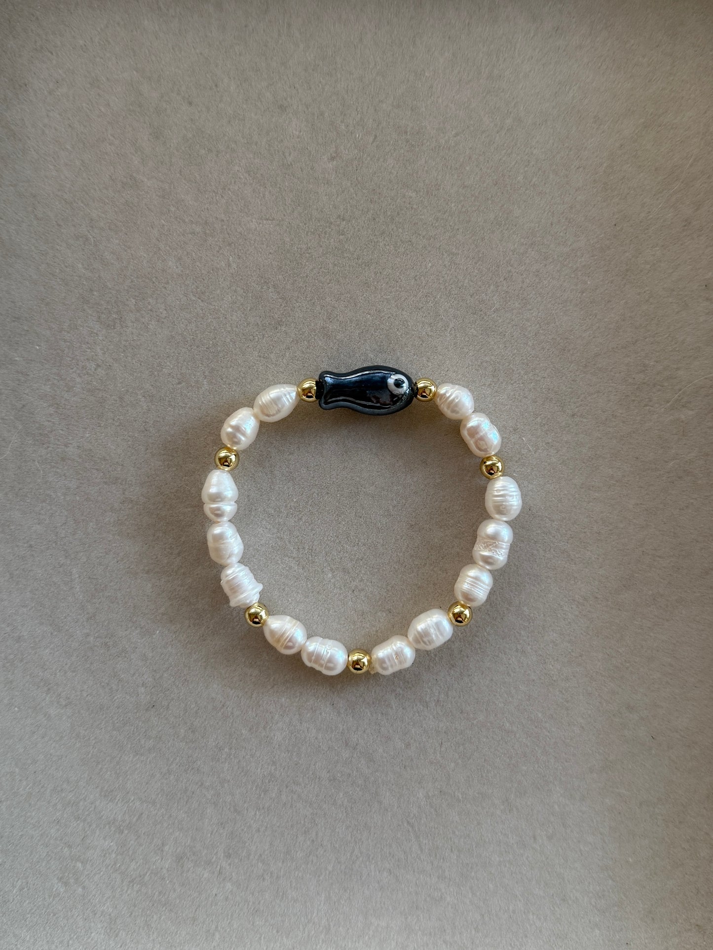 Onyx Fish Bracelet
