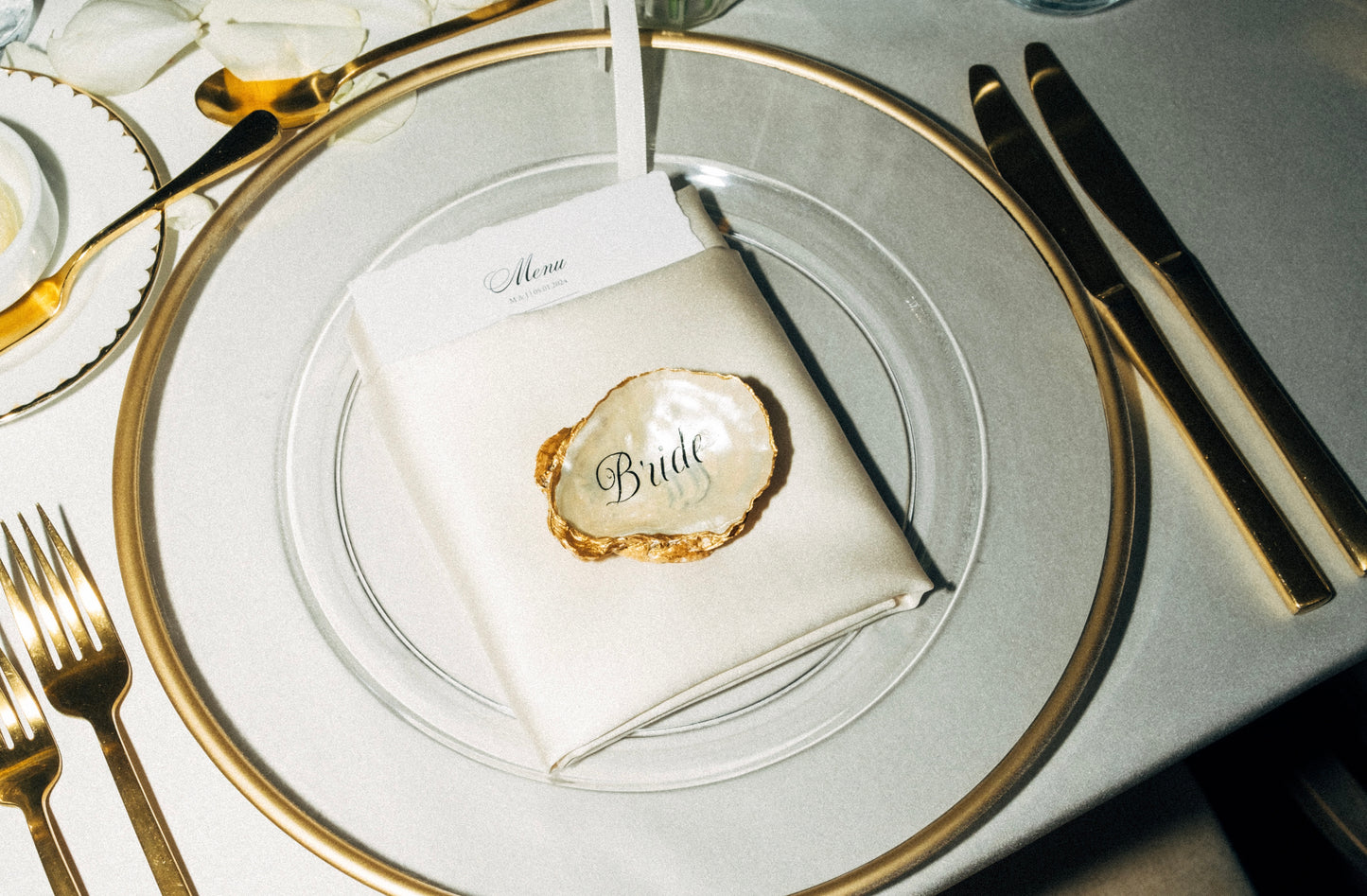 Bride & Groom Oyster Shells