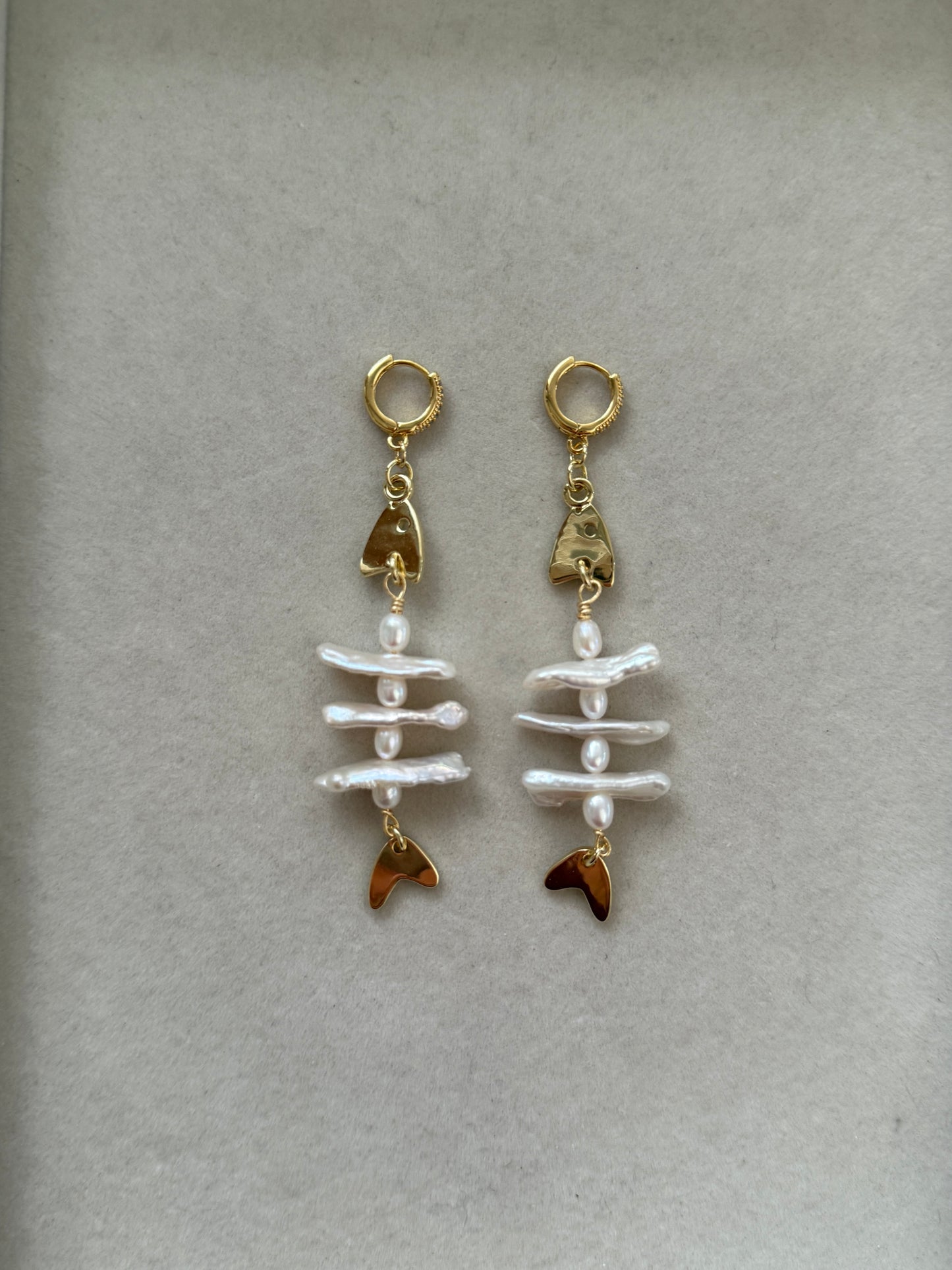 Pearl Fish Earrings