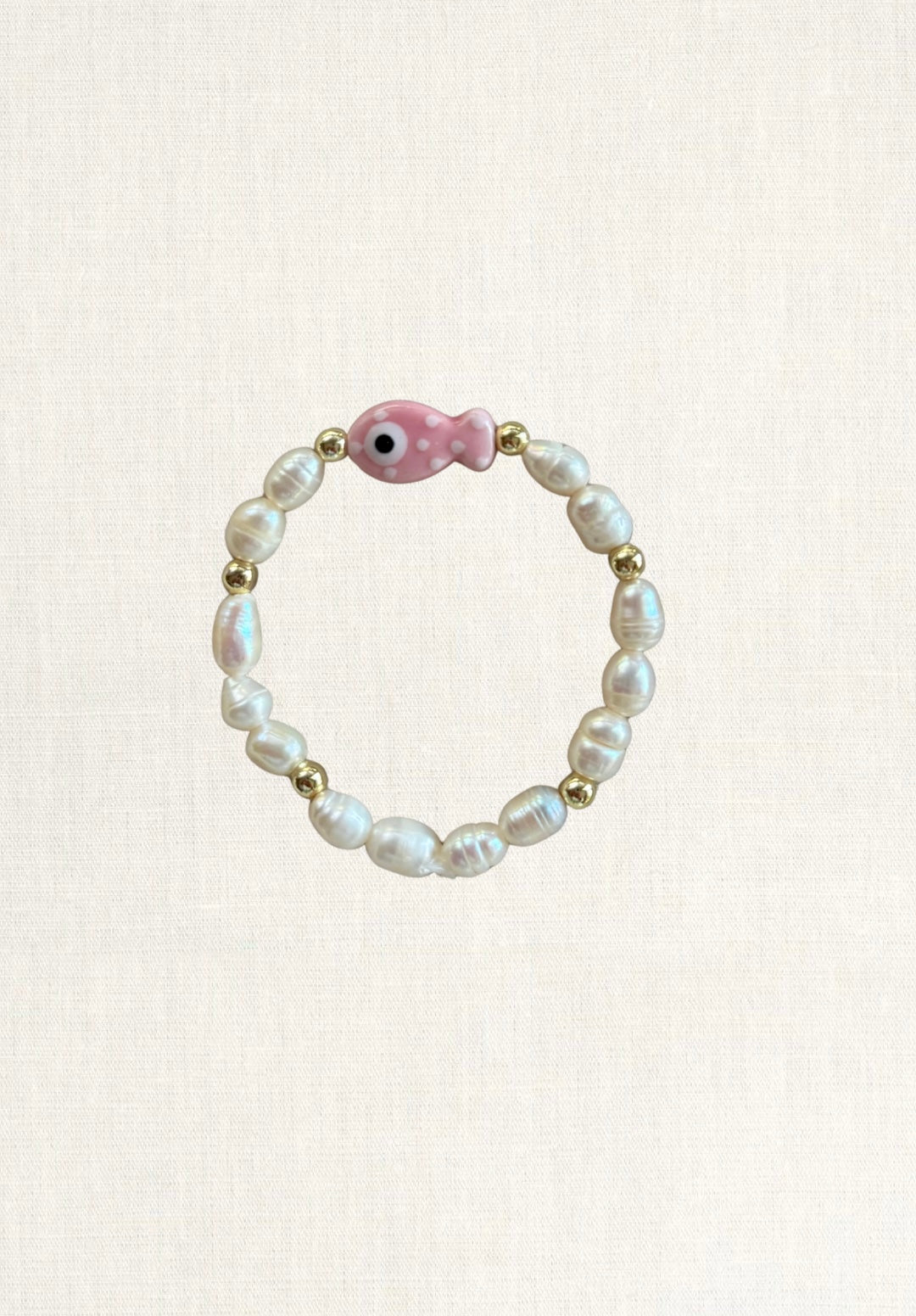 Pink Polka Dot Fish Bracelet