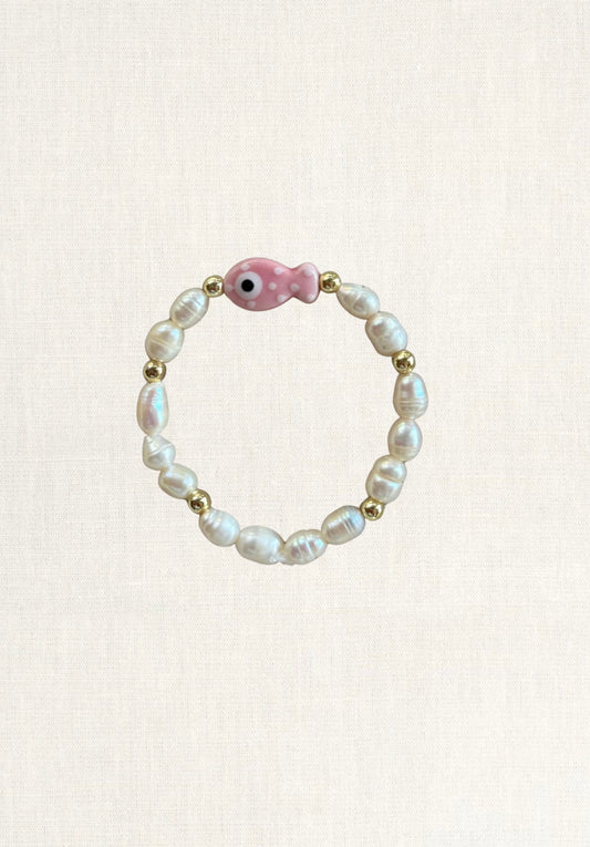 Pink Polka Dot Fish Bracelet