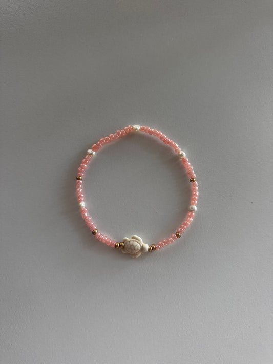 Pink Turtle Anklet