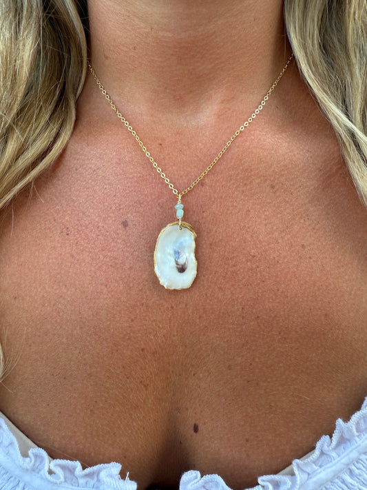 Seafoam Oyster Necklace