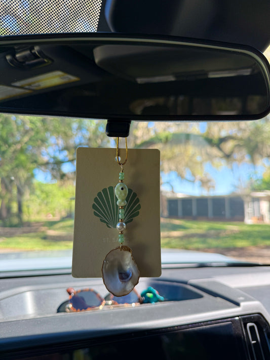 Oyster Car Charm Green