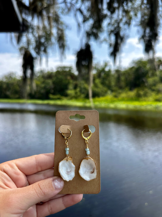 Seafoam Oyster Earrings