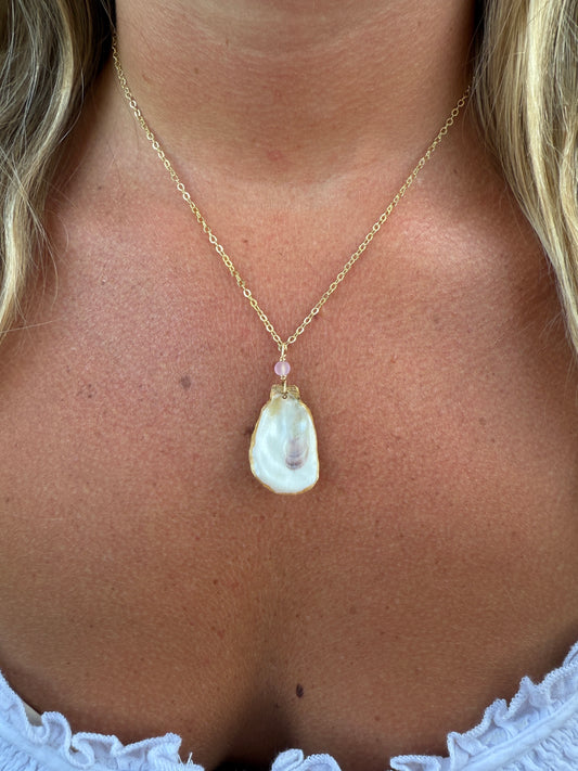 Amethyst Oyster Necklace