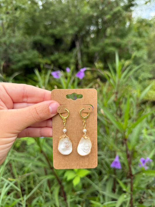 Pearl Oyster Earrings