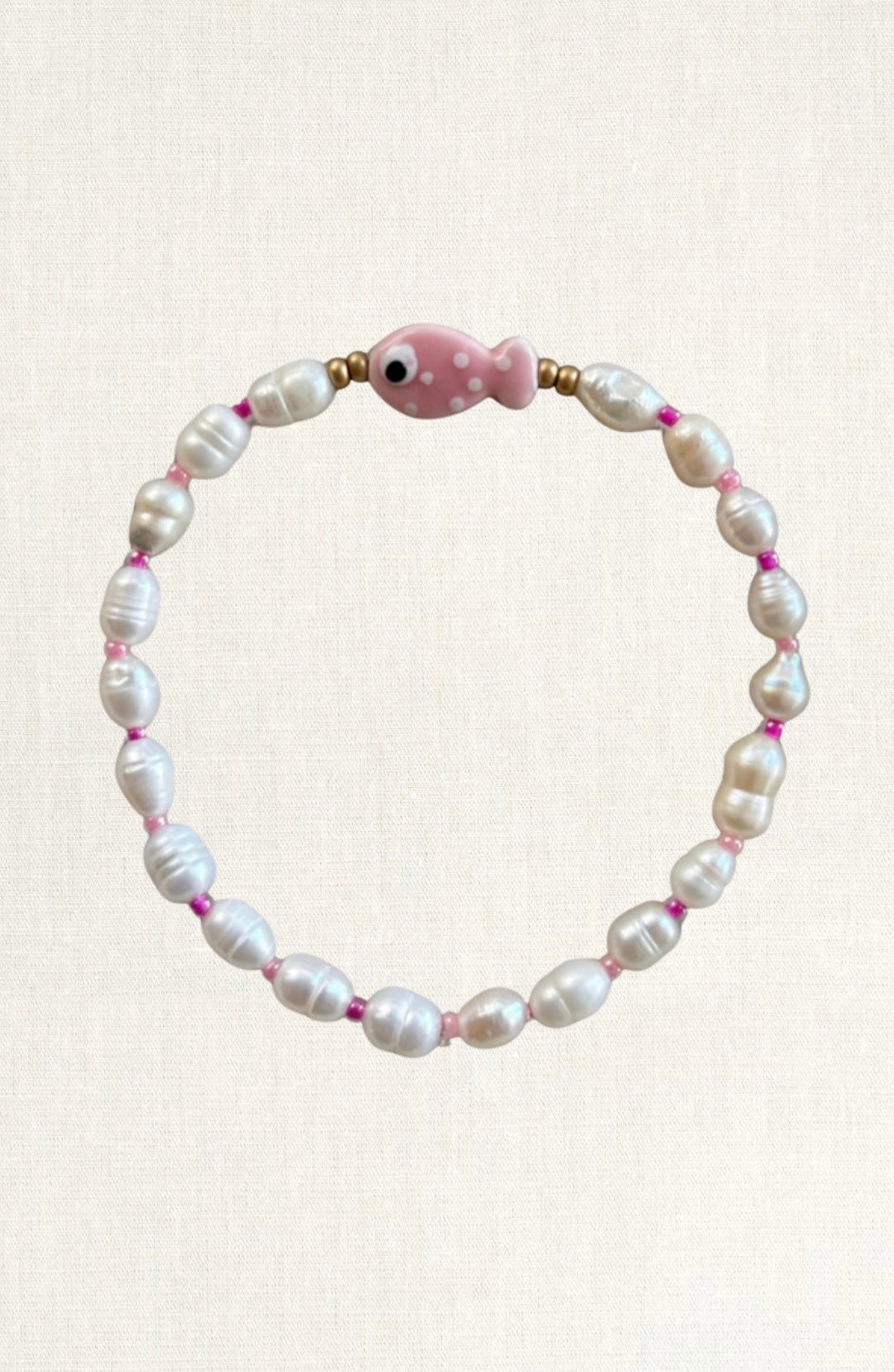 Pink Pearl Fish Anklet