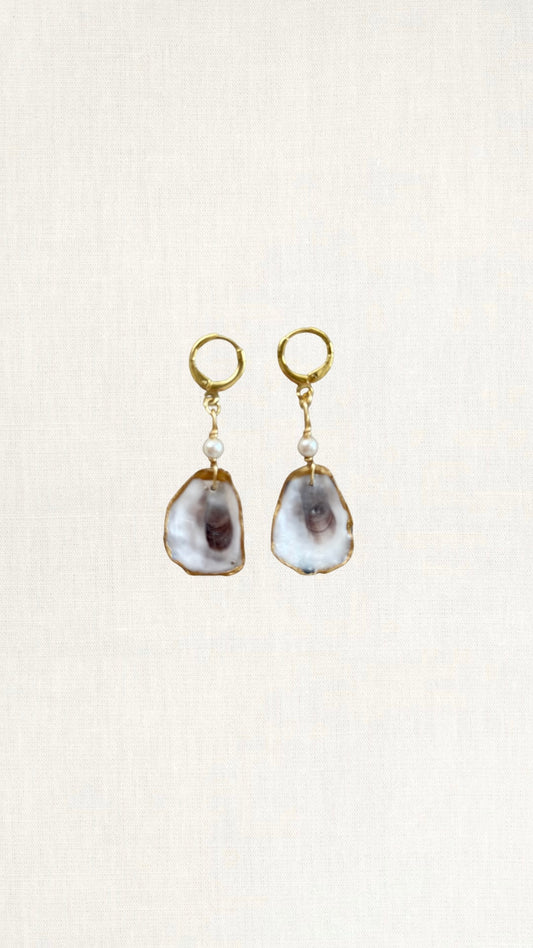 Pearl Oyster Earrings