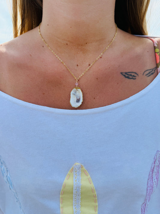 Amethyst Oyster Necklace