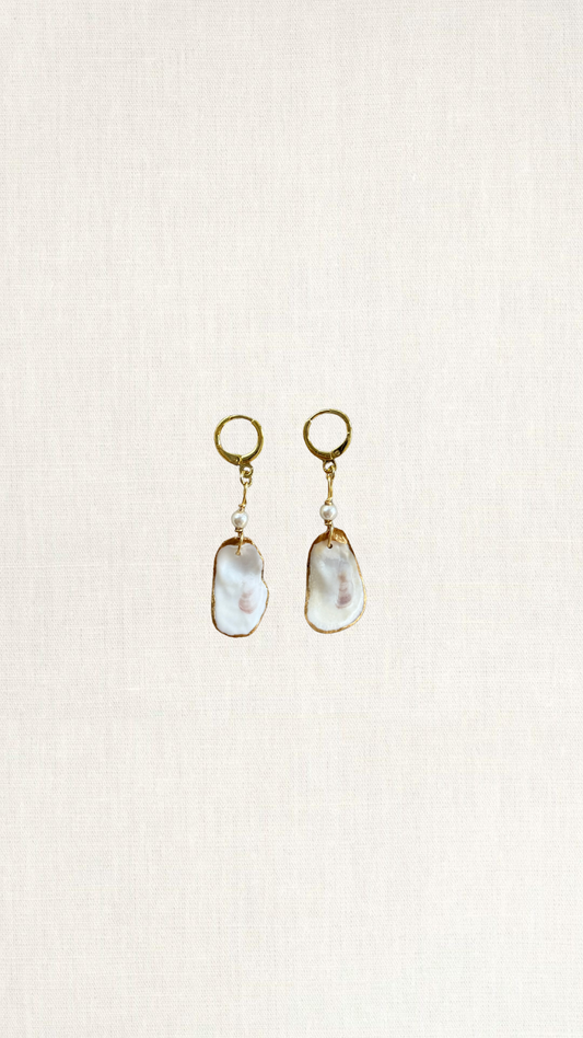 Pearl Oyster Earrings