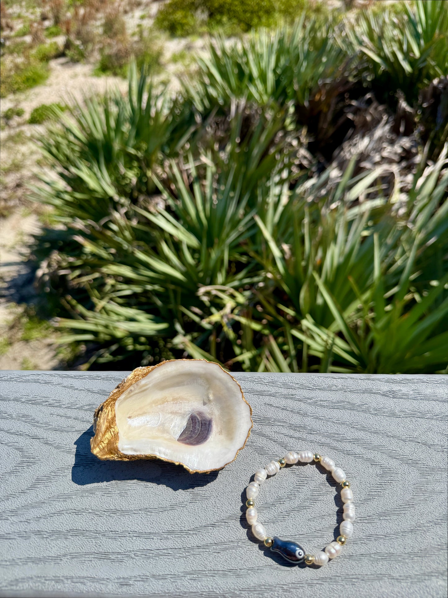 Onyx Fish Bracelet
