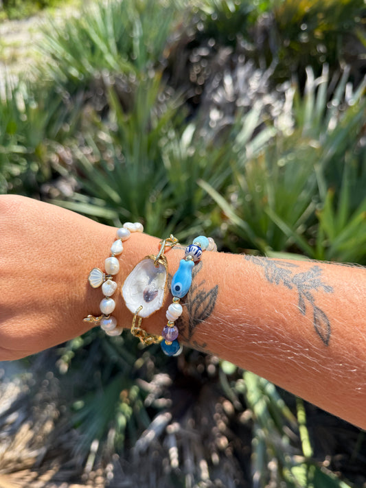 Blue Fish Charm Bracelet