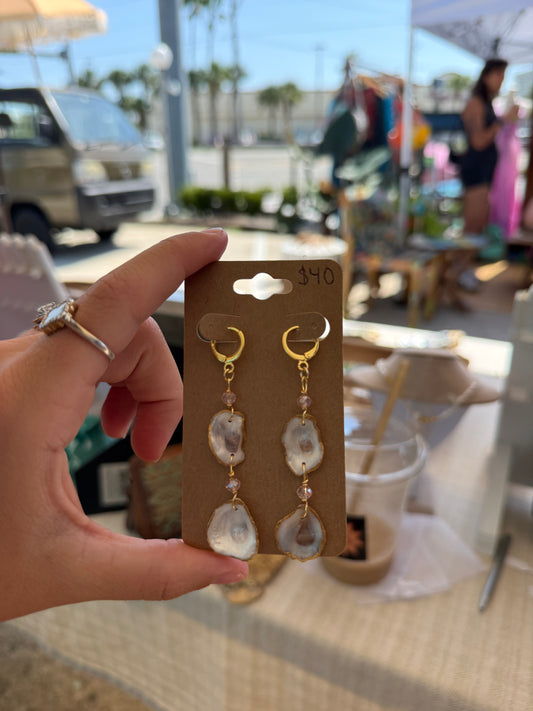 Oyster Gem Earrings
