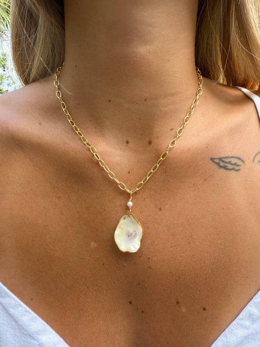 Seashore Oyster Necklace