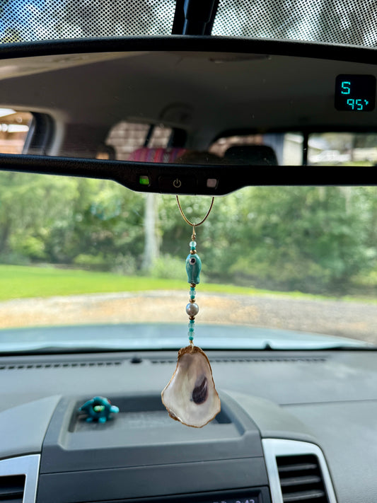 Oyster Car Charm Turquoise