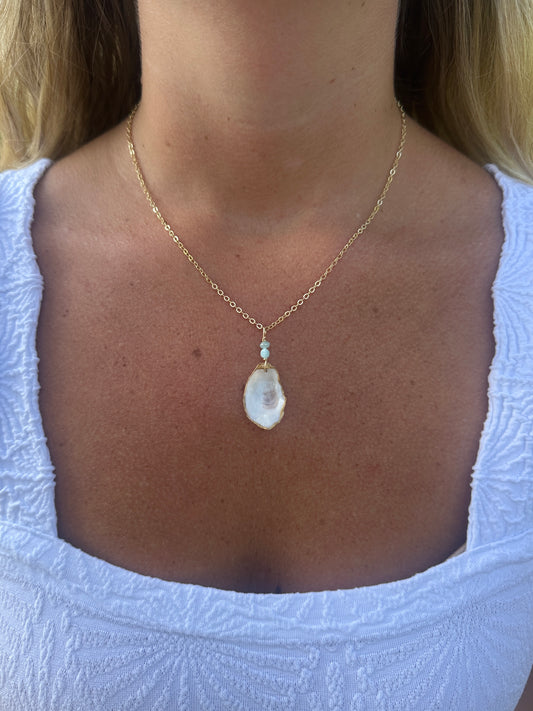 Seafoam Oyster Necklace