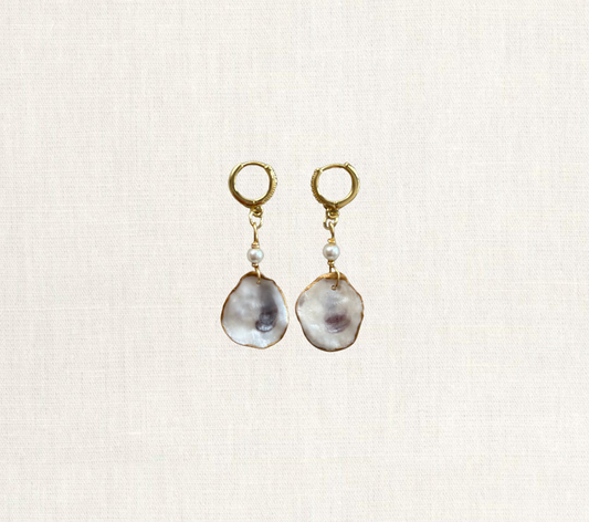 Pearl Oyster Earrings