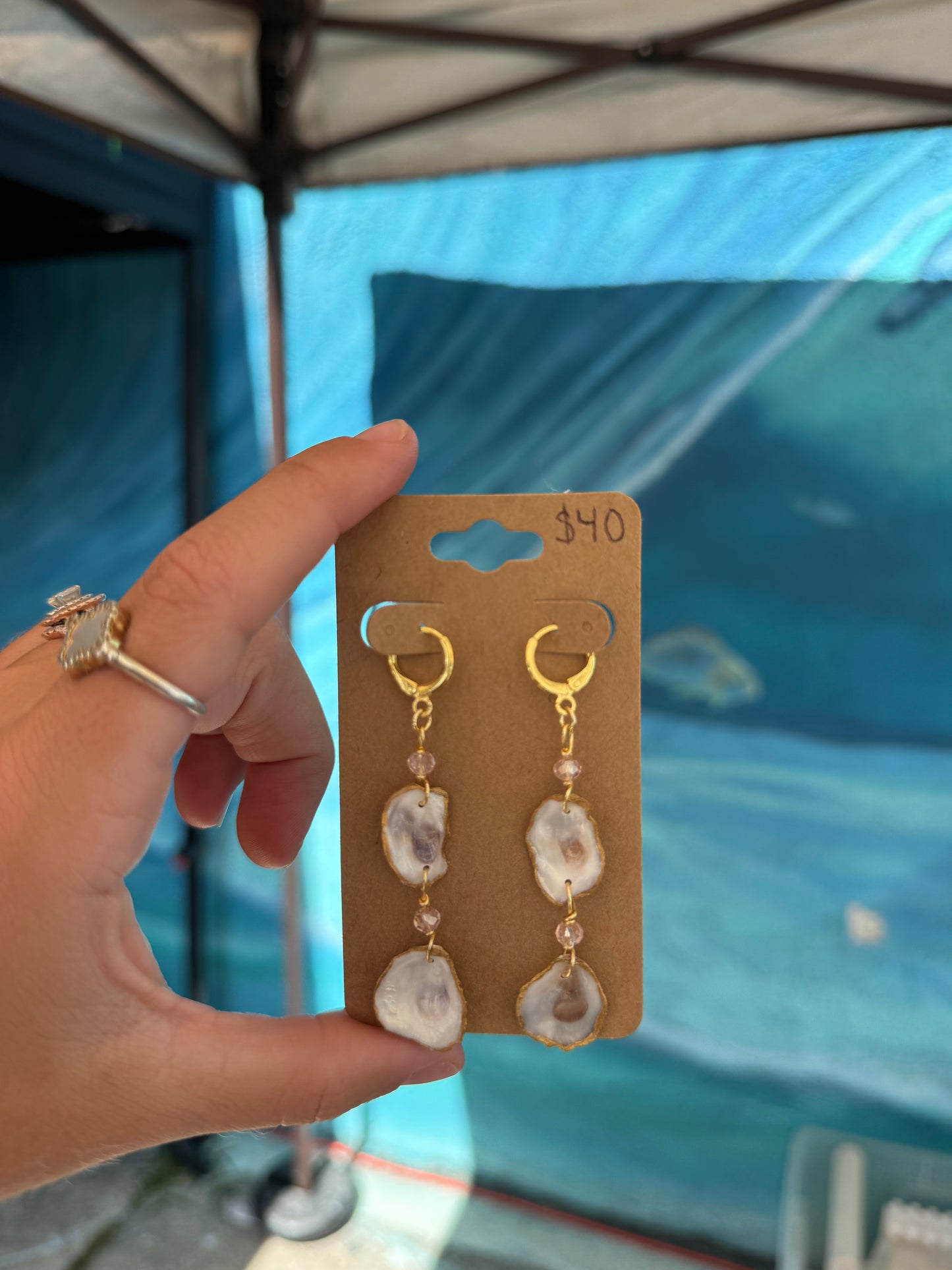Oyster Dangle Earrings