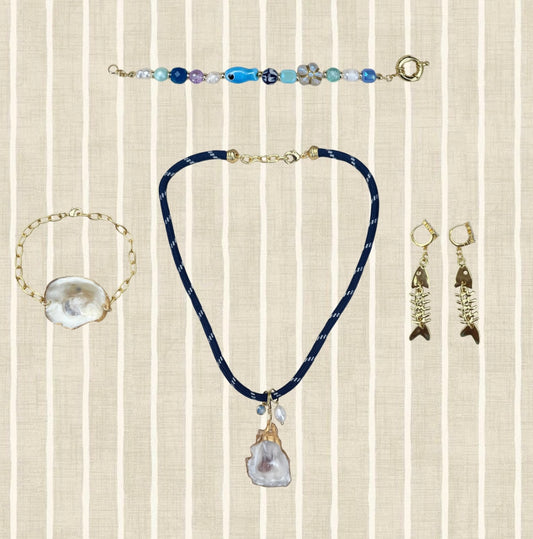 Navy Cord Necklace