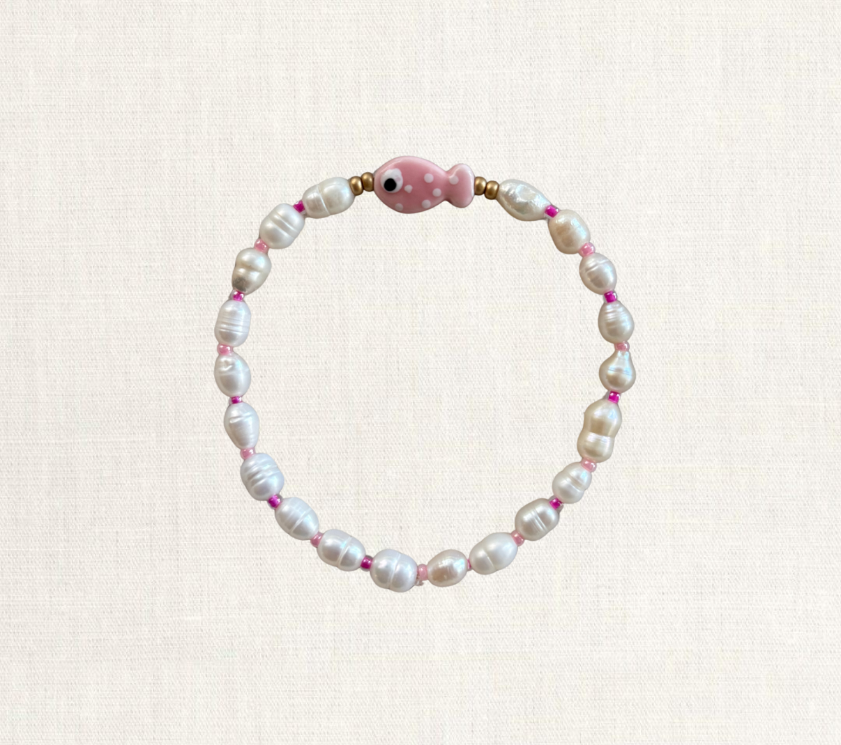 Pink Pearl Fish Anklet