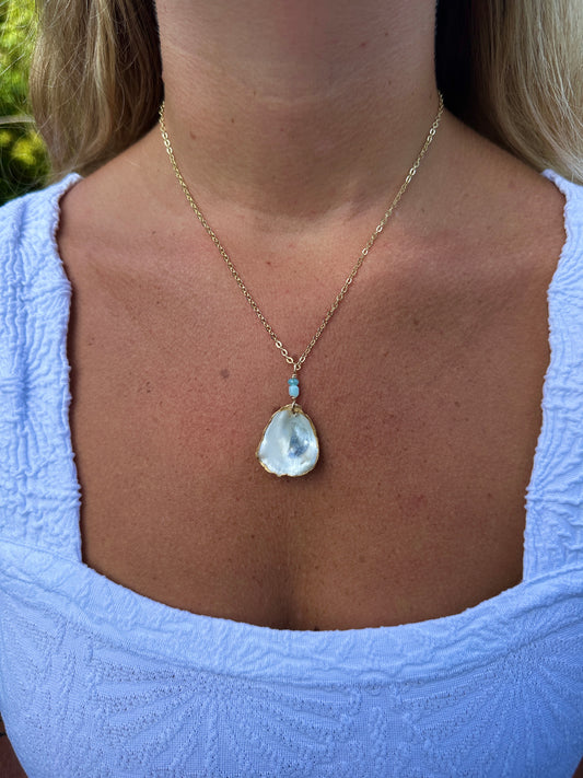 Seafoam Oyster Necklace