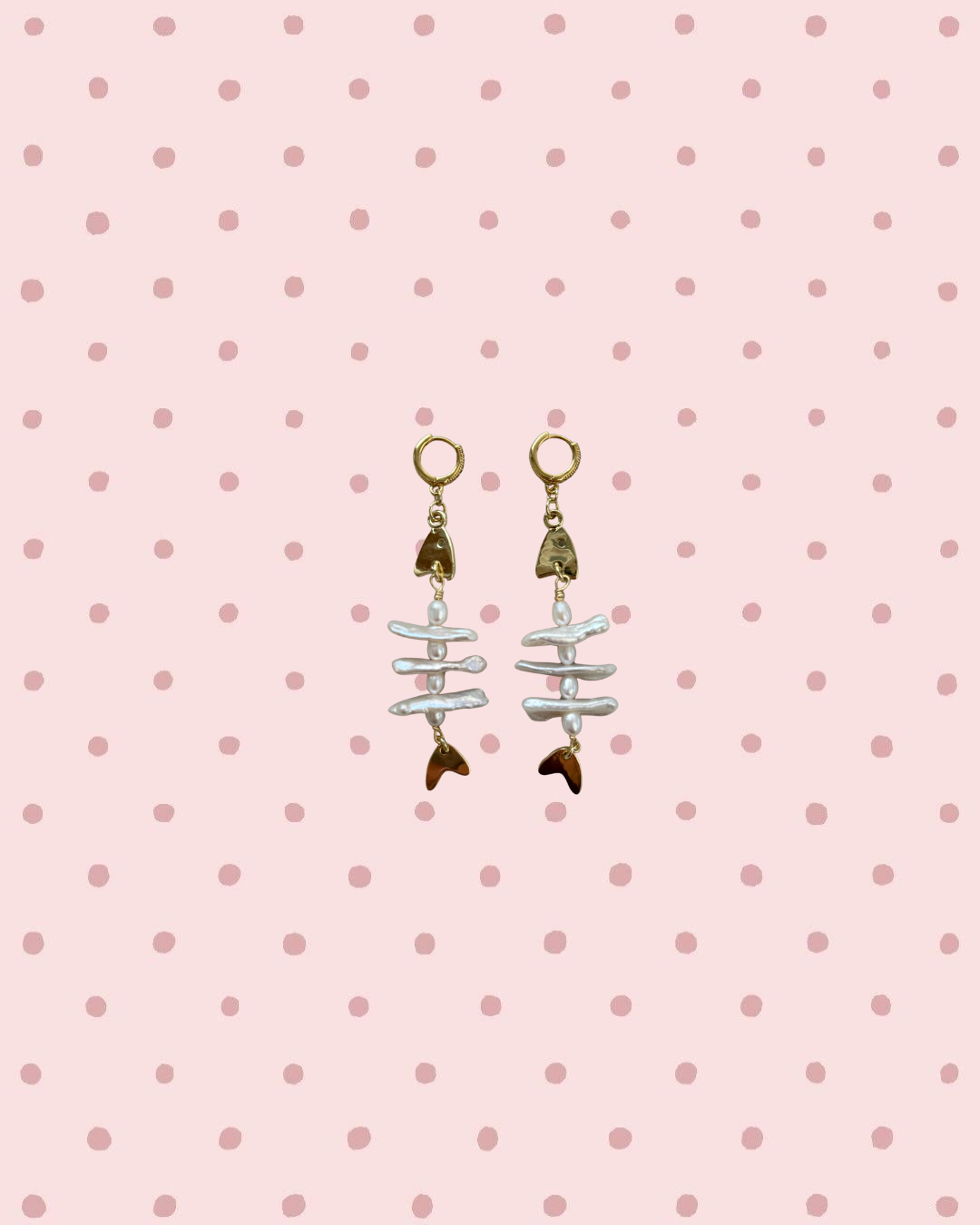 Pearl Fish Earrings